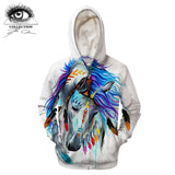 3D Pferd  3D Zipper Hoodies