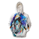3D Pferd  3D Zipper Hoodies
