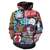 3D Rick And Morty zipHoodies Sweatshirt
