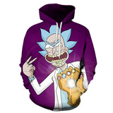 3D Rick And Morty zipHoodies Sweatshirt