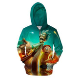 3D Rick And Morty zipHoodies Sweatshirt