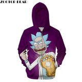 3D Rick And Morty zipHoodies Sweatshirt