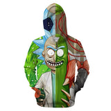 3D Rick And Morty zipHoodies Sweatshirt