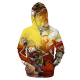 3D Rick And Morty zipHoodies Sweatshirt