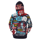 3D Rick And Morty zipHoodies Sweatshirt