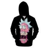 3D Rick And Morty zipHoodies Sweatshirt