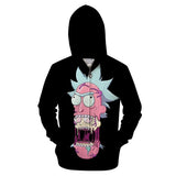 3D Rick And Morty zipHoodies Sweatshirt