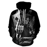 3D Skull Hoody Black Hoodies