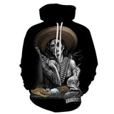 3D Skull Hoody Black Hoodies