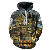 3D Skull Hooded Hoodies