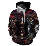 3D Skull Hooded Hoodies