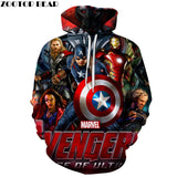 3D Avengers zipHoodies Sweatshirt