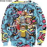 3D Rick And Morty zipHoodies Sweatshirt