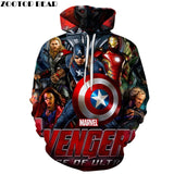 3D Avengers zipHoodies Sweatshirt